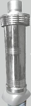 Wyjście pionowe z obejmą 600/100 mm srebrne
