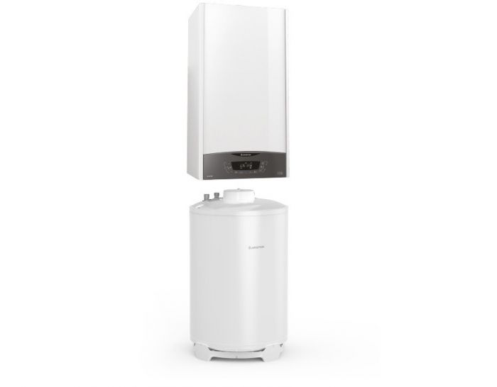 Pakiet 24 kW ARISTON ONE MEDIUM 24 BIS w zestawie: CLAS ONE SYSTEM 24 (3301031), zasobnik BCH 120 EE ze stojakiem (3060753) | ZNONEMEDBIS