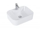 Umywalka ceramiczna ROCA Fiona nablatowa prostokątna z otworem 480 x 130 x 370 mm biała  | RE040480158060