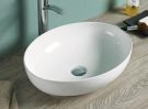 Umywalka ceramiczna ROCA Rika 52 nablatowa owalna 520 x 395 x 130 mm black matt  | RE040520087160