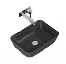 Umywalka ceramiczna ROCA Reni nablatowa prostokątna 455 x 325 x 135 mm anthracite matt  | RE040460036010