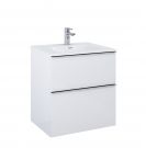 Szafka podumywalkowa płyta laminowana 16 mm 600 x 449 x 635 mm white matt 2 szuflady z metalowymi bokami, górna szuflada wyposażona w organizer, do kompletowania z uchwytami (sprzedawanymi osobno) ROCA Look 60 2S | RE010601025290
