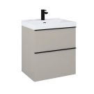 Szafka podumywalkowa płyta laminowana 16 mm 600 x 449 x 635 mm fume matt z 2 szufladami ROCA Look 60 2S | RE010601027020