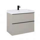 Szafka podwieszana z płyty laminowanej 800 x 449 x 635 mm fume matt z 2 szufladami ROCA LOOK 80 2S | RE010801027020