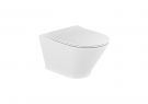 Miska WC wisząca ROCA GAP ROUND Rimless Round 35.5 x 54 cm biała z deską wolnoopadającą SLIM  | A34H0N8000