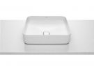 Umywalka FINECERAMIC ROCA INSPIRA SQUARE nablatowa z korkiem 500 x 370 x 140 mm biała  | A327530000