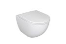 Miska WC ceramiczna RAVAK VITALLE LUKKA wisząca bezkołnierzowa 36 x 51 cm biała z deską wolnoopadającą  | 541204111187K1VL / GPXRC00001