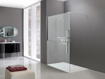 Kabina WALK-IN HUPPE Duplo pure strona prawa 1400 x 2000 mm chrom eloxal szkło hartowane przezroczyste  | DT0014C91321