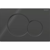 Przycisk uruchamiający GEBERIT Sigma01 okrągły przedni z tworzywa sztucznego RAL 9005 czarny błyszczący 246 x 164 x 13 mm  | 115770DW5