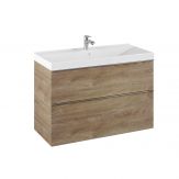 Szafka podumywalkowa wisząca dąb 2 szuflady, do kompletowania z uchwytami (sprzedawanymi osobno) ROCA Look 100 2S | RE011000027050