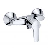 Bateria natryskowa ścienna KLUDI VITALLE VISE 1-uchwytowa 2-otworowa mosiężna chrom  | 378420590