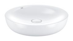 Umywalka ceramiczna GROHE Essence nablatowa okrągła z korkiem 450 x 450 x 103 mm biel alpejska z powłoką PureGuard  | 3960900H