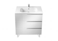 Zestaw łazienkowy 1005 x 460 x 740 mm szary antracyt połysk ROCA VICTORIA-N FAMILY UNIK szafka z 3 szufladami z umywalką 100 cm, z otworem na baterię, z zestawem montażowym  | A855836153