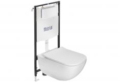 Zestaw podtynkowy ROCA VITALLE PALO do kompletacji z przyciskami AC2 w komplecie: stelaż podtynkowy ACTIVE ONE A89006002E i zestaw A34H137000: miska podwieszana bezkołnierzowa PALO A346137000 i deska wolnoopadająca slim z duroplastu A801472003  | A8931047