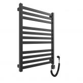 Grzejnik elektryczny VITALLE Loano E 75/53 313 W 730 x 530 mm czarny mat przyłącze 01  | 1E111196260124