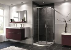 Kabina półokrągła HUPPE ena 2.0 R500 800 x 1900 mm srebrna połysk szkło hartowane przezroczyste z powłoką Anti-Plaque  | 140601069322