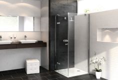 Ścianka boczna HUPPE Enjoy pure SW 800 800 x 2000 mm chrom eloxal szkło hartowane przezroczyste z powłoką Anti-Plaque  | 4T1603092322