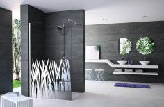 Ścianka HUPPE Enjoy pure SW 900 900 x 2000 mm chrom eloxal szkło hartowane przezroczyste z powłoką Anti-Plaque  | 4T1103092322