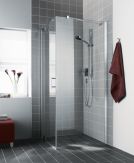 Ściana boczna KERMI ŁAZIENKI Filia XP FX TWD 900 x 2000 mm srebrna wysoki połysk szkło hartowane ESG przezroczyste z powłoką KermiCLEAN  | FXTWD09020VPK