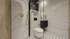 Ścianka Walk-In KERMI ŁAZIENKI VITALLE NOLA 900 x 2000 mm czarna soft szkło hartowane ESG 5 mm przezroczyste z powłoką CADAclean  | VNTWF090203PK