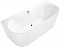 Wanna Quaryl owalna przyścienna VILLEROY & BOCH WELLNESS Oberon 2.0 1800 800 mm weiss alpin z zestawem odpływowym  | UBQ180OBR9CD00V01