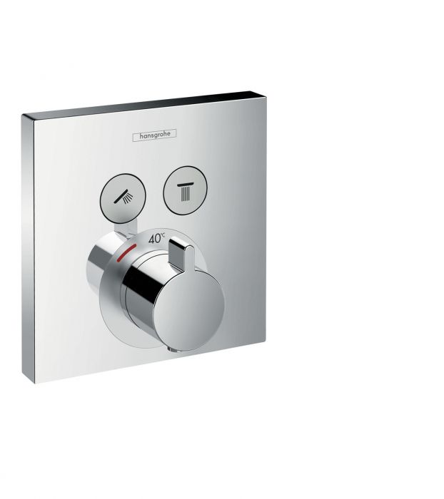 Axor ShowerSelect bateria prysznicowa termostatyczna element zewnętrzny, dla 2 odbiorników 155 x 155 mm chrom