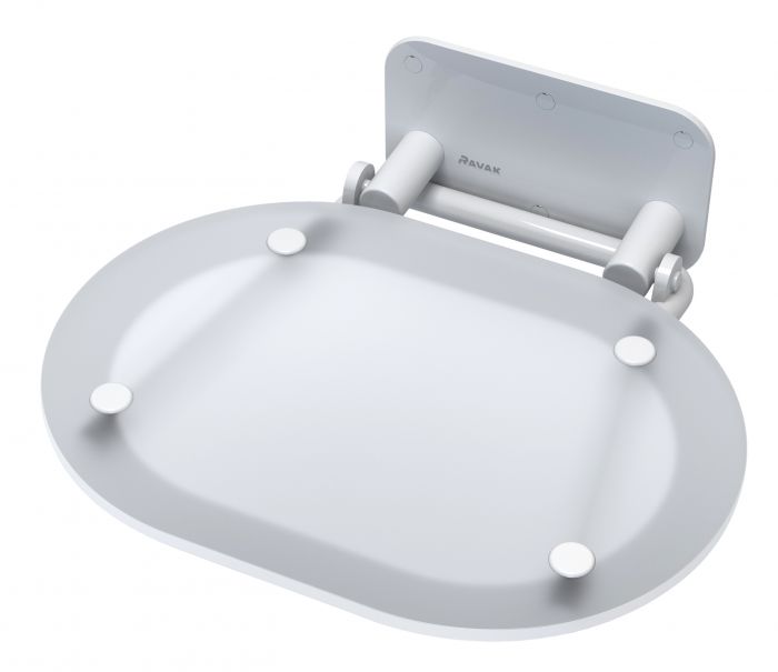 OVO Chrome siedzisko prysznicowe 410 x 375 mm białe