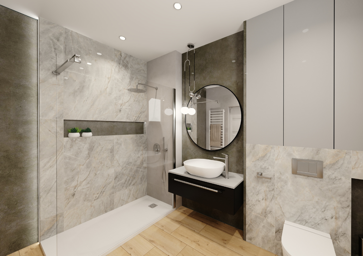 Stonex w Twojej łazience: poznaj brodziki Vitalle Palo by Roca