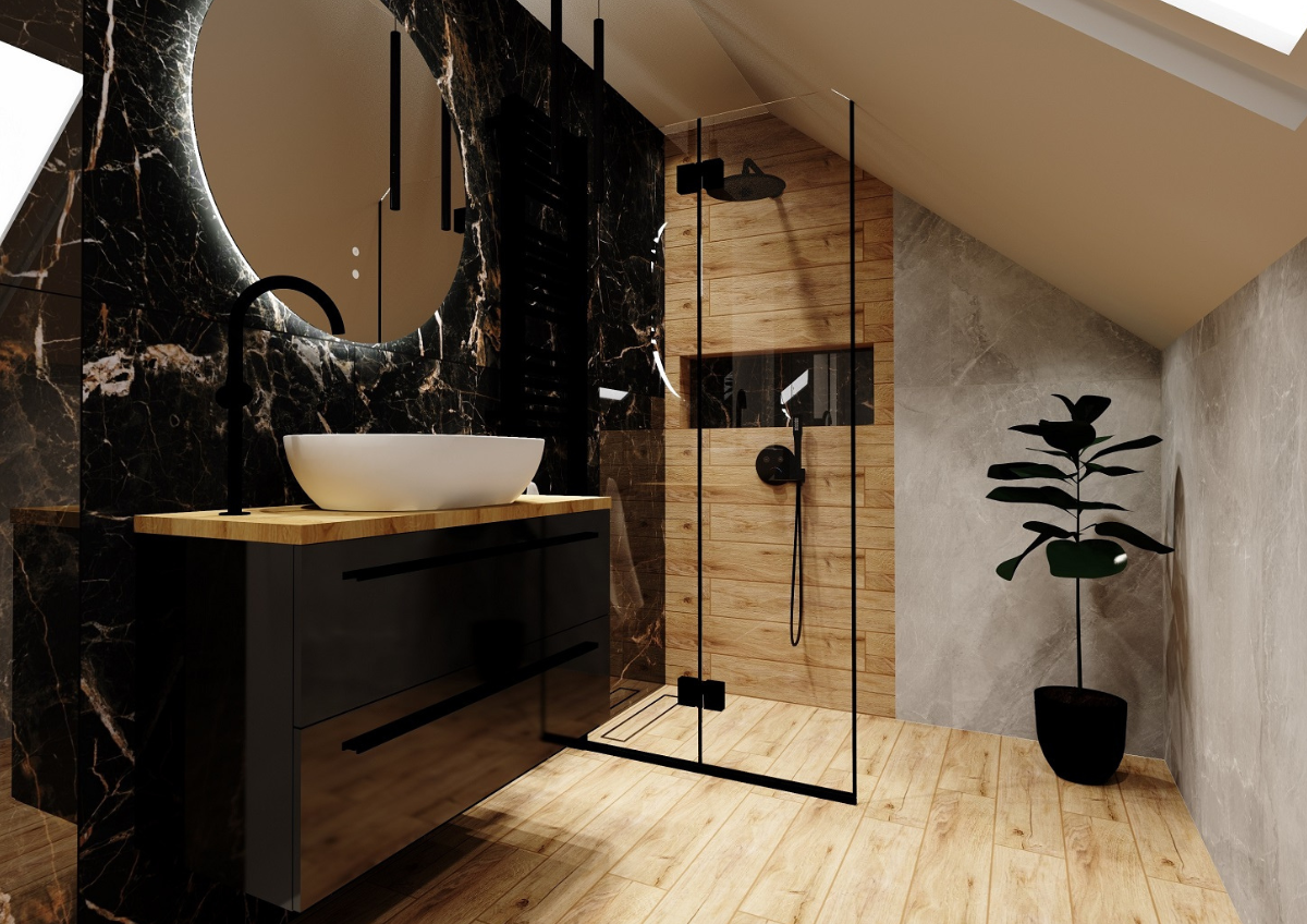 Jak zaprojektować łazienkę ze skosem?