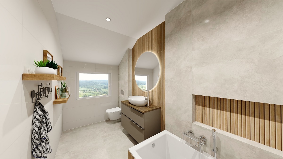 łazienka na poddaszu