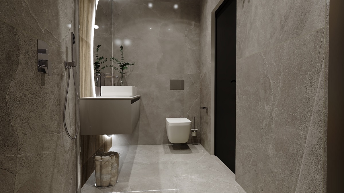 mała łazienka z prysznicem