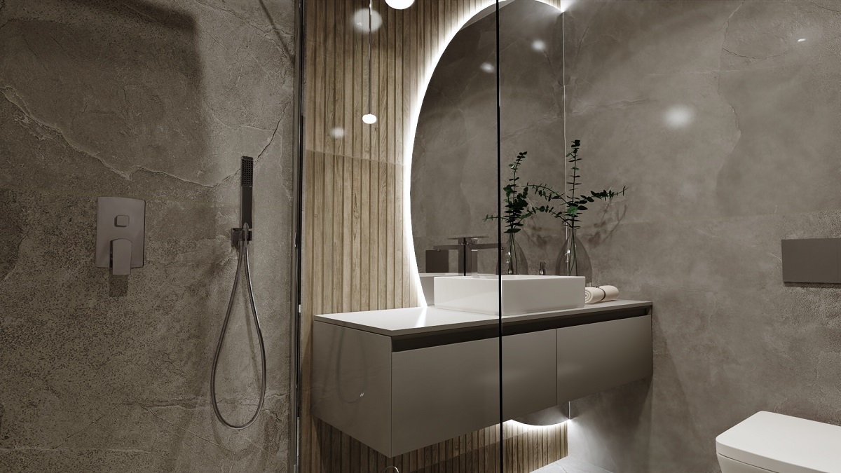 mała łazienka z prysznicem