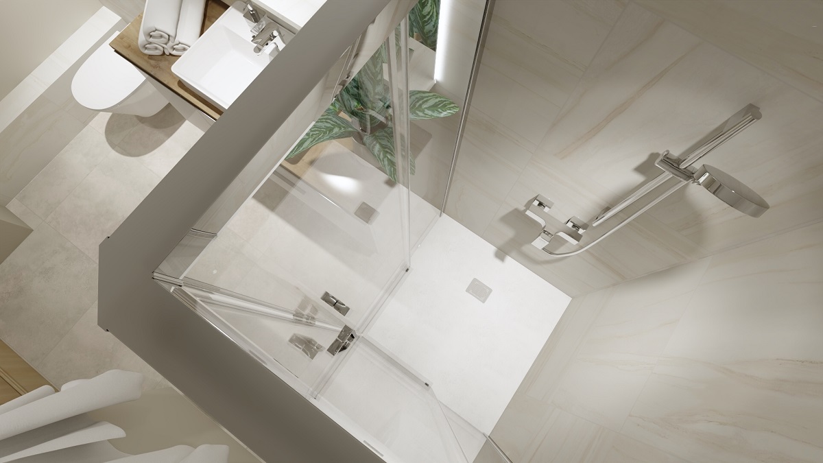 mała łazienka z prysznicem