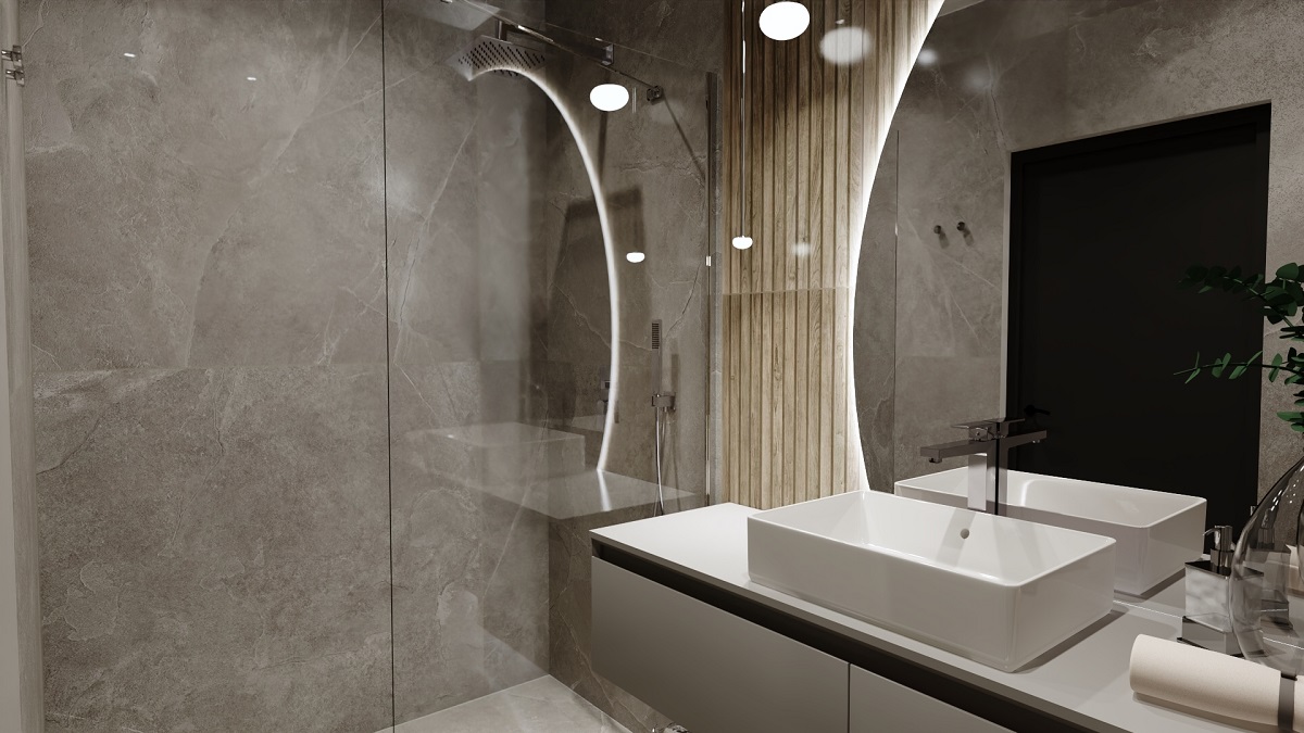 mała łazienka z prysznicem