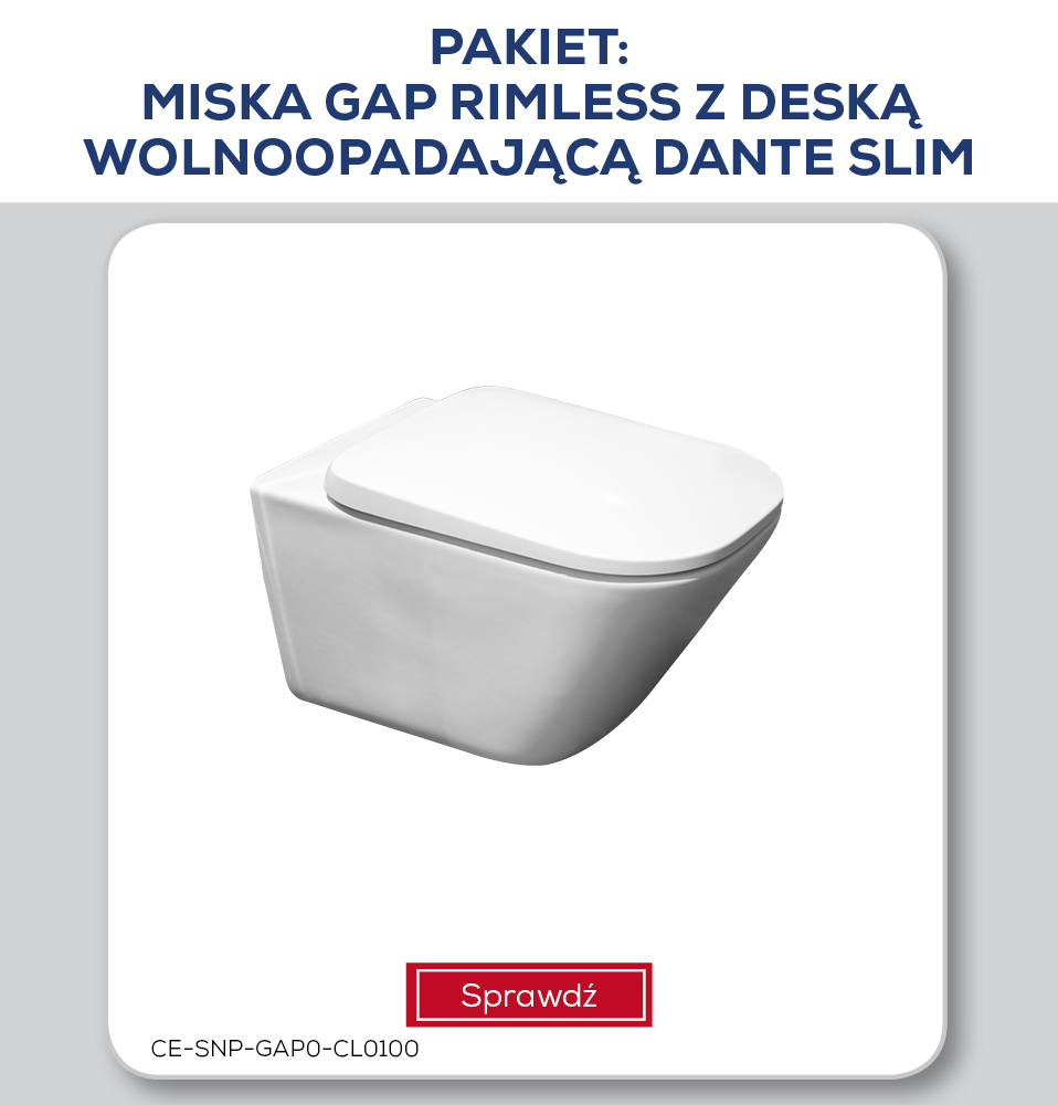 Zestaw Miska GAP z deską DANTE